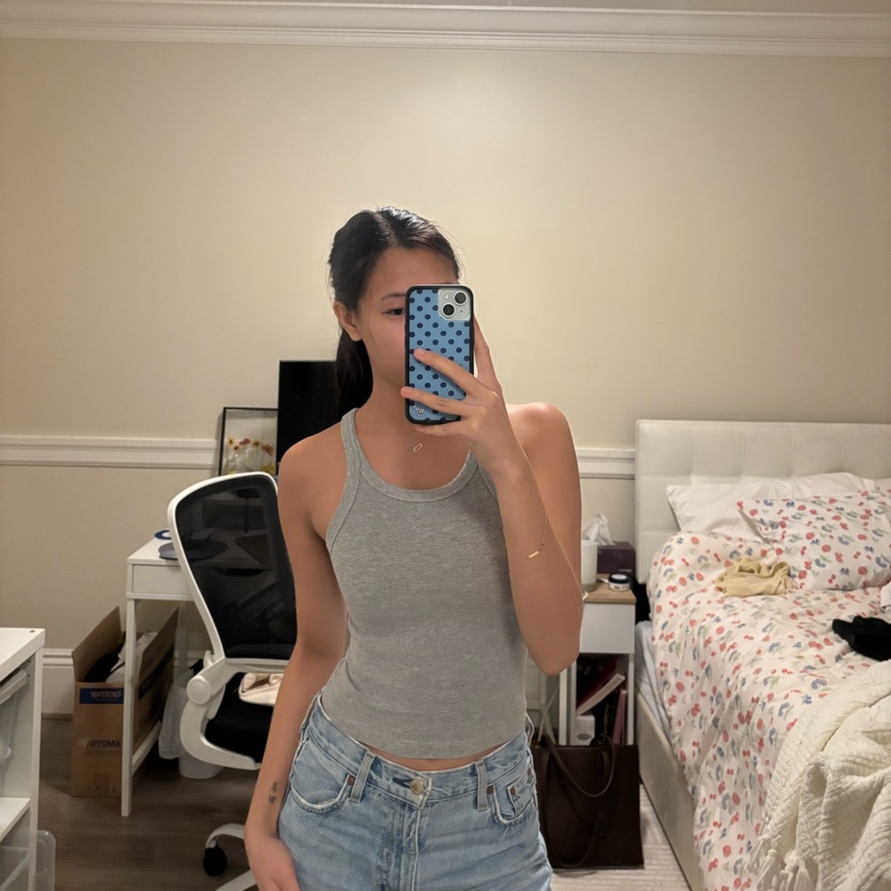 Grey Zara tank top High neck